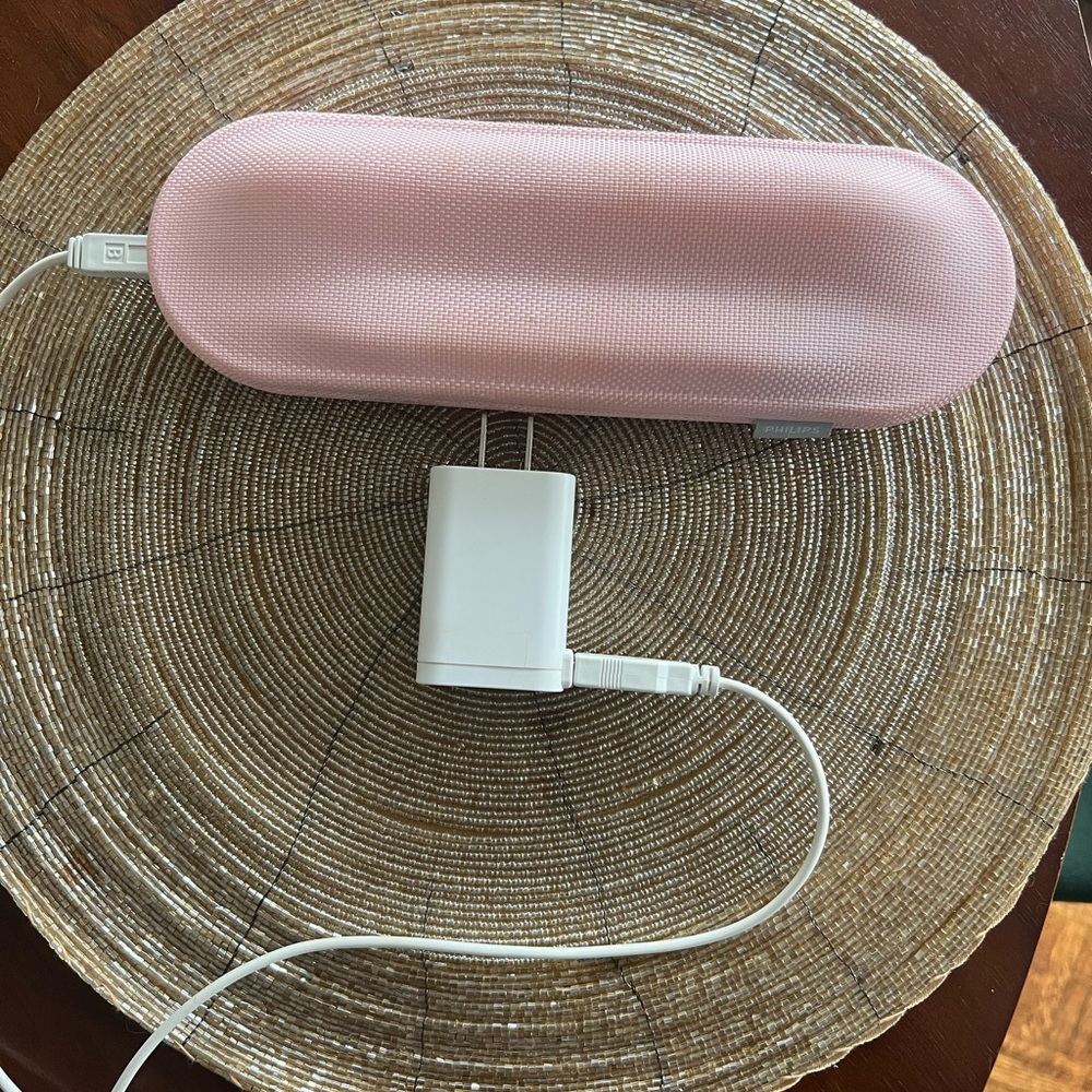 Pink Panasonic toothbrush charging case